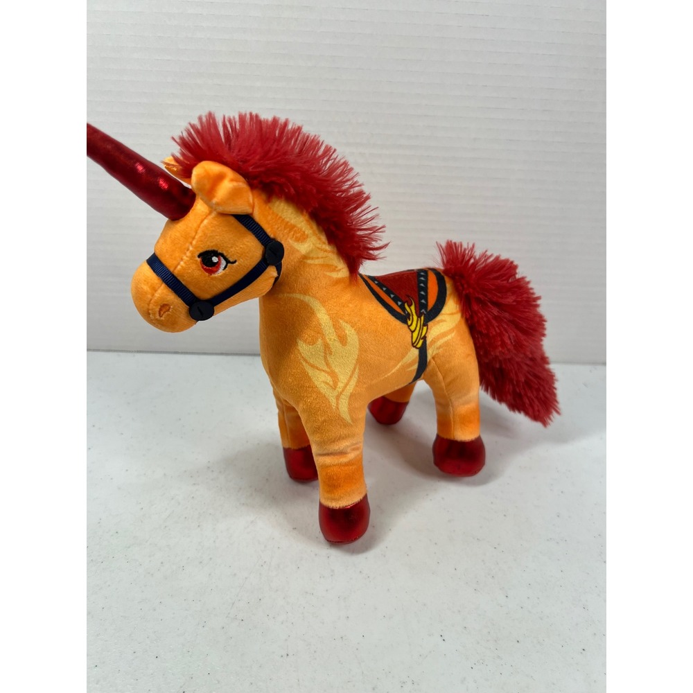 Unicorn Academy Cinder Plush Toy Orange Red Flame 8 Inch Stuffed Animal